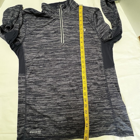 Russell Training Fit Blue Top Size Small Dri-Power Long Sleeve 1/4 Zip - Picture 14 of 15